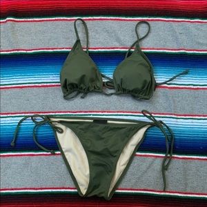 LA HEARTS AY GREEN BIKINI BOTTOMS SIZE SMALL